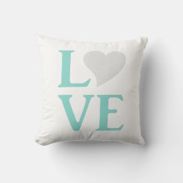 Almofada Noiva Decoração de Casamento Azul Teal e Branco