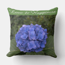 Almofada Noiva e Groom Blue Hydrangea Personalize