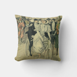 Almofada Noiva e Noivo Casados Recém-Casados Bicicleta Vito