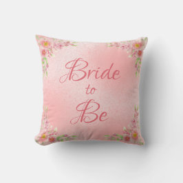 Almofada Noiva Elegante a Ser Rosa Floral Aquarela 