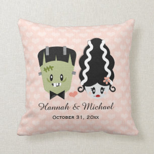 Almofada Noiva Personalizada de Frankenstein e Casamento Mo