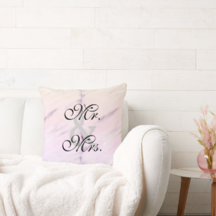 Almofada Noiva Purple Cream Watercolor Reversible