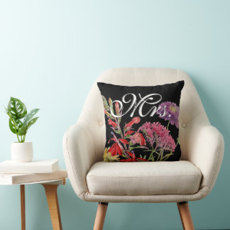 Almofada Noiva Vintage Floral Vermelho Rosa Rosa Pluma Heir