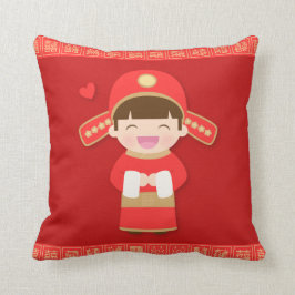 Almofada Noivo Tradicional Chinês Decorativo de Casamento F