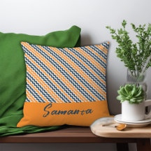 Nome cinza laranja geométrico diagonal vintage