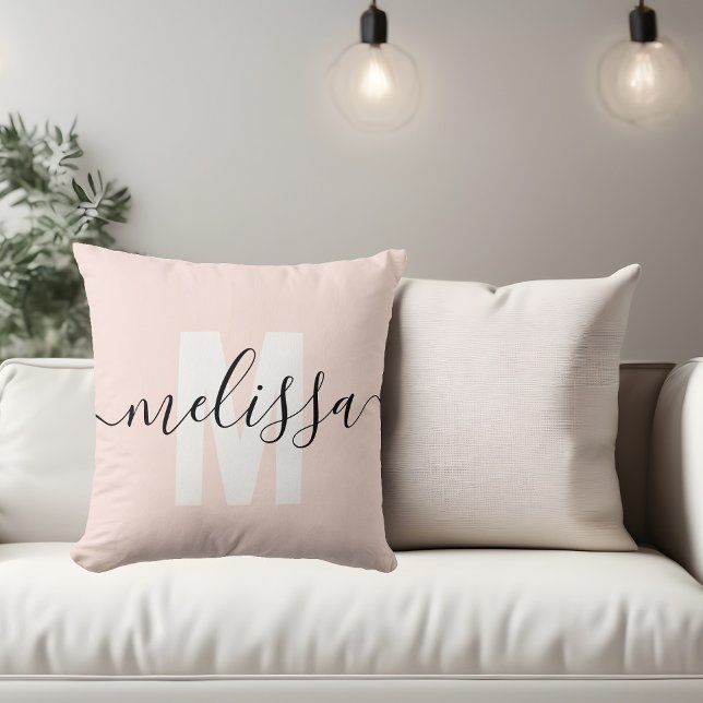 Almofada Nome da caligrafia por manuscrito moderno em monog (Criador carregado)