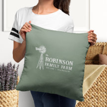 Nome da família Fazenda Rustic Windmill Sage Green