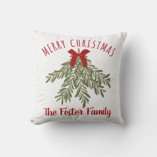 Almofada Nome da Família Rosemary Bundle Feliz Natal