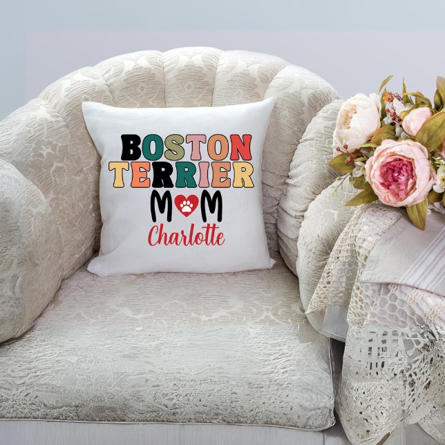 Almofada Nome da Mãe de Boston Terrier (Criador carregado)