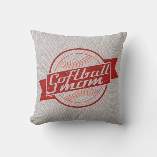 Almofada Nome da Mãe do Softball e Alcoba do Travesseiro Nú (Frente)