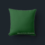 Almofada Nome de cor verde do Monster delicioso<br><div class="desc">Nome de cor verde do Monster delicioso</div>