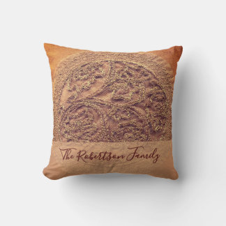 Almofada Nome de Família Personalizado Boho Floral Retro La