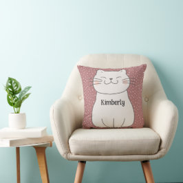 Almofada Nome de Gatinho Fofo e Moderno