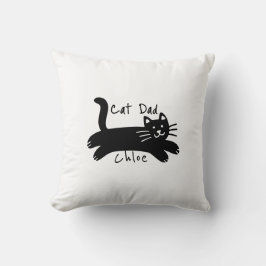 Almofada Nome de gato personalizado para Cat Dad