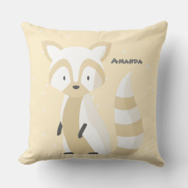 Almofada Nome do fantasma bebê mirim de esquilo pastel rosa