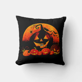 Almofada Nome do Halloween Ano 20xx Glow Pumpkin Web