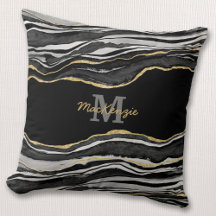 Nome do Monograma Glitor Preto Agate Glitter Doura