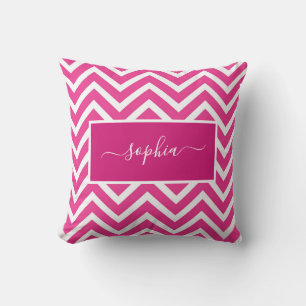 Almofada Nome do Padrão Chic Modern Pink Chevron Zig Zag
