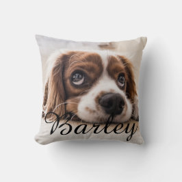 Almofada Nome e Foto Simples e Elegante de Pet Chic