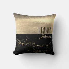 Almofada Nome Elegante Ouro Negro