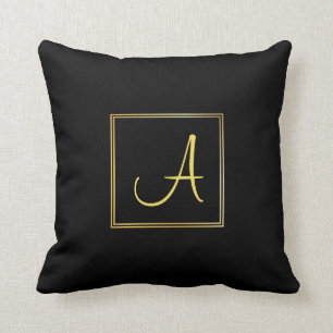 Almofada Nome na moda do roteiro da mão um Monogrammed