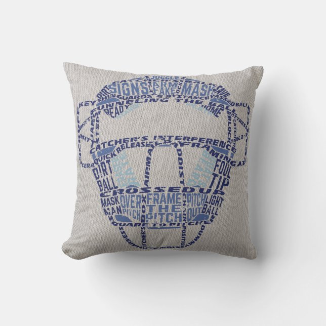 Almofada Nome & Número Jersey Estilo Baseball Travesseiro (Frente)