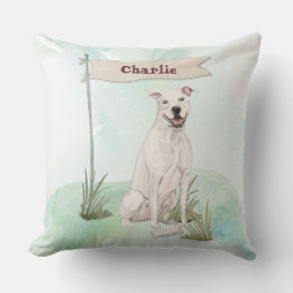 Almofada Nome Personalizado Americano Staffordshire Terrier
