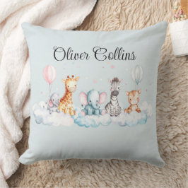 Almofada Nome personalizado Baby Zebra com todos os seus am