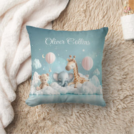 Almofada Nome personalizado Baby Zebra com todos os seus am