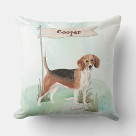 Almofada Nome personalizado Beagle Pet Dog