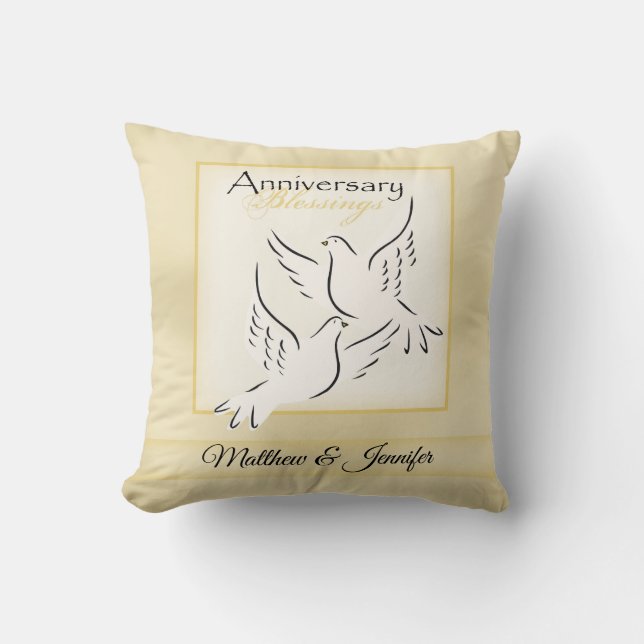 Almofada Nome Personalizado, Bênçãos de Aniversário de Casa (Frente)