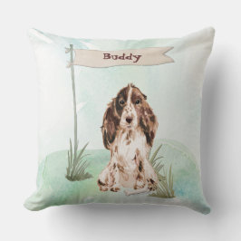 Almofada Nome Personalizado Cão Pet do Cocker Spaniel