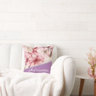 Almofada Nome Personalizado Chic Cherry Blossom Rosa