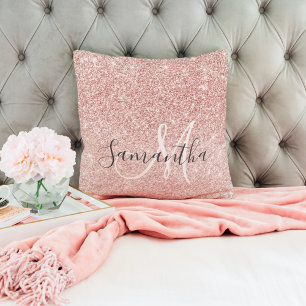 Almofada Nome Personalizado da Lista de Estilos Rosa Modern