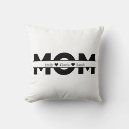 Almofada Nome personalizado da mãe e dos filhos