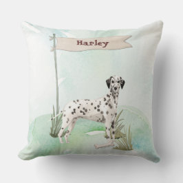 Almofada Nome Personalizado Dálmata Pet Cão