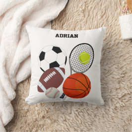 Almofada Nome Personalizado de Bolas Atléticas Esportivas