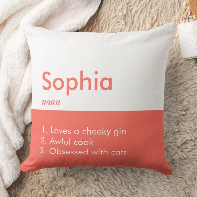 Almofada Nome Personalizado de Cor de Inscrição Editável (Cobertor)