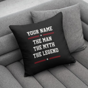 Almofada Nome Personalizado Diversão Do Homem O Mito A Leg