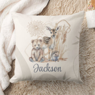 Almofada Nome Personalizado Do Bebê Boho Bear Deer Sexo Neu