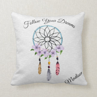 Almofada Nome personalizado do coletor de Boho flor floral