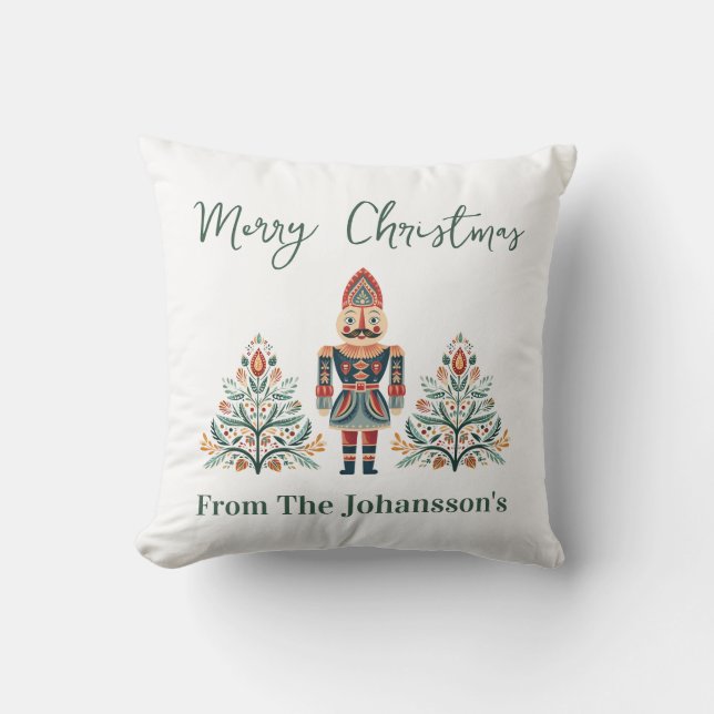 Almofada Nome Personalizado do Invasor Nutcracker Escandina (Frente)