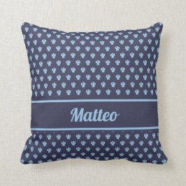 Almofada Nome personalizado do padrão de anjo azul do marin
