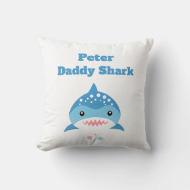 Almofada Nome Personalizado do Shark de Pai Personalizado