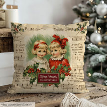 Nome Personalizado do Travesseiro de Natal Nostálg