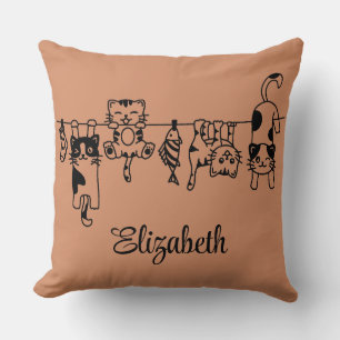 Almofada Nome Personalizado dos Gatinhos Gatinhos Gastos