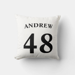 Almofada Nome personalizado e número da camiseta