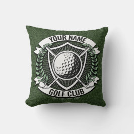 Almofada Nome Personalizado Golfer Golf Club Turf Clubhouse