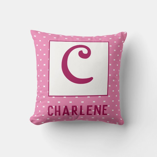Almofada Nome Personalizado Inicial (Frente)