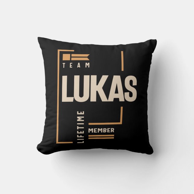 Almofada Nome Personalizado Lukas - Engraçado Lukas (Frente)
